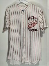 Camisa masculina Detroit Red Wings Off The Bench NHL vintage listra de hóquei botão SS grande, usado comprar usado  Enviando para Brazil