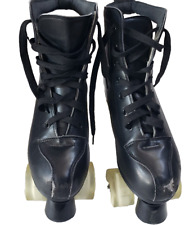 Patins unissex linha dupla 4 rodas (iluminados) preto RollerRink concreto divertido comprar usado  Enviando para Brazil