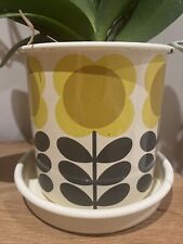 Orla Kiely Garden Enamelware Planter Plant Pot and Saucer for sale  Shipping to South Africa