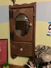 Used, Kitchen Medicine Apothecary Wood  Apothecary Bathroom Cabinet Mirror for sale  Shipping to South Africa