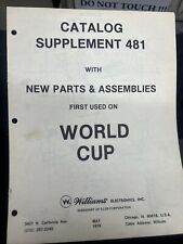 Williams cup catalog for sale  Southampton