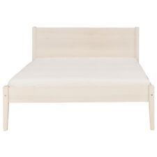 Łóżko podwójne 140x200 drewniane PRESTO, kolor bielony + stelaż, używany na sprzedaż  PL