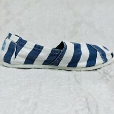 Sapato de Lona Toms Feminino Tamanho 9W Clássico Azul Marinho Listrado Branco Chinelo Náutico comprar usado  Enviando para Brazil