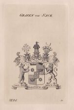 1830 Saco Escudo Abrigo De Arms Grabado Heráldica Heraldry Etching segunda mano  Embacar hacia Argentina