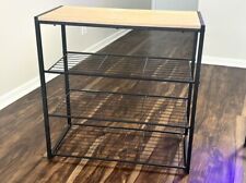 4 Tier Shoe Rack Black Metal Frame with Natural Wood - Brightroom R1 for sale  Shipping to South Africa