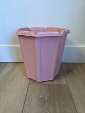 Cesto de lixo octógono vintage Rubbermaid 10,5" rosa Basketweave #2945 comprar usado  Enviando para Brazil