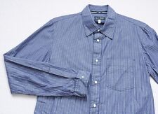 Armani Jeans Snap Popper Shirt men Long Sleeve top size M Medium Pinstripe C79JT for sale  Shipping to South Africa