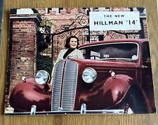 New hillman pamphlet for sale  MELTON MOWBRAY