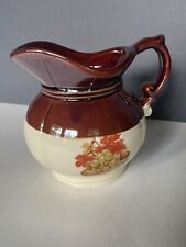 Vintage McCoy Pitcher 7528 Grapes Leaves Brown and Tan 5.5” Tall- EUC for sale  Shipping to South Africa