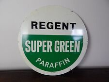 Good Vintage Advertising Sign - Regent Super Green Paraffin - 14 & 1/4" Diameter, used for sale  Shipping to South Africa