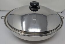 SaladMaster Versa Tec 15" Wok Surgical Stainless P304-316 15 inch w Vapo Lid USA for sale  Shipping to South Africa