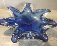 Blue glass ashtray for sale  BRAINTREE