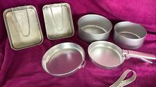 Vintage Aluminium Camping Pan Set  + 2, used for sale  Shipping to South Africa