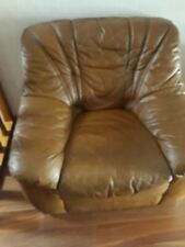 Fauteuil cuir marron d'occasion  Orsay