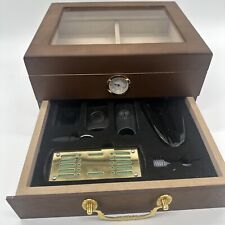 Used, Cigar Humidor w/ Humidifiers Divider Mechanical Hygrometer 25-50 Count {D} for sale  Shipping to South Africa