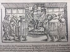 Acto De Worms 1575 Imperio Carolingio Louis El Pío Nonnen Munster Grabado Madera segunda mano  Embacar hacia Argentina