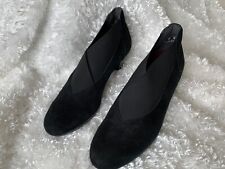 NEW Munro Pumps 8 M Black Suede Leather Elastic Made in USA for sale  Shipping to South Africa