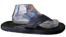 Sandálias tanga Reef contornada almofada masculina preta casual conforto chinelo flop comprar usado  Enviando para Brazil