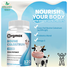Colostro bovino com 20% IGG 120 cápsulas proteção imunológica intestinal e digestiva, usado comprar usado  Enviando para Brazil