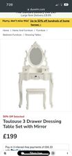 Toulouse dressing table for sale  BURY
