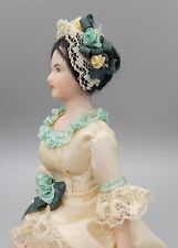 Vtg Beautiful Porcelain Victorian Woman Doll Artisan Dollhouse Miniature 1:12 for sale  Shipping to South Africa