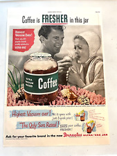 Duraglas Ultra-Vac Jar Coffee 1947 anúncio impresso, fresco, nadador frio, coral estranhamente comprar usado  Enviando para Brazil
