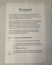 Rowland organic earthing for sale  LONDON