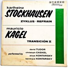 lp ZYKLUS. REFRAIN ( K. Stockhausen ) / TRANSICION II ( M. Kagel ) 1970 EX / VG+ for sale  Shipping to South Africa
