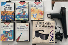 Lote de 5 jogos 3-D Sega Master System com óculos Sega 3D e arma phaser leve, usado comprar usado  Enviando para Brazil