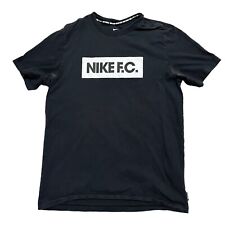 Camisa masculina Nike FC média preta branca logotipo Swoosh futebol ao ar livre adulto comprar usado  Enviando para Brazil