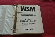 Kubota KX36-3 KX41-3S KX41-3V Excavator Dealer's Repair Manual WSVA  till salu  Toimitus osoitteeseen Sweden