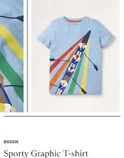 Mini Boden Sporty British Rowers Graphic T-shirtSize 9-10 years Sample for sale  Shipping to South Africa