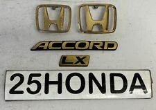 1994-1997 Honda Accord LX equipamiento dorado de fábrica conjunto de emblemas fabricante de equipos originales JDM CD3 CD4 CD5  segunda mano  Embacar hacia Argentina