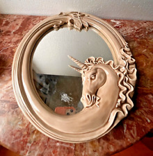 Espelho unicórnio vintage oval mágico pendurado na parede conto de fadas cavalo majestoso comprar usado  Enviando para Brazil