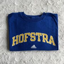 Camiseta Hofstra Universidad Adidas para hombre grande con logotipo dorado azul colorido gimnasio deportivo segunda mano  Embacar hacia Argentina