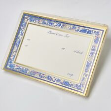 Sobres de 8 tarjetas Caspari Invitations oro azul mármol borde Suiza *de colección* segunda mano  Embacar hacia Argentina