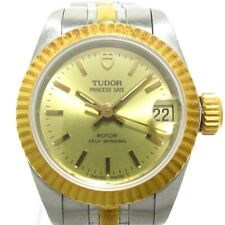 Auth TUDOR Princess Date 92513 H123690 Silver 18K Yellow Gold Wrist Watch, used for sale  Shipping to South Africa