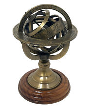 Vintage Brass Armillary Sphere Nautical Maritime Globe Astrolabe Zodiac Signs 5” for sale  Shipping to South Africa