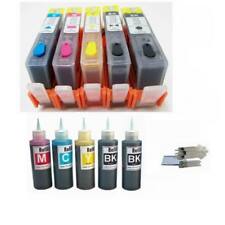 5 refillible hp 564 Ink Cartridges refillable ink for Officejet 4620 4622 + ink, used for sale  Shipping to South Africa