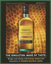 Whisky escocés de malta única The SINGLETON con notas de miel - anuncio impreso 2015, usado segunda mano  Embacar hacia Argentina