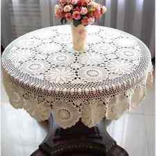 Handmade Crochet Tablecloth Nice Hand Crochet Dinner Round Cotton Table Cloth for sale  Shipping to South Africa