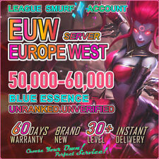 EUW 🎖️ 50.000✚ BE💎League of Legends LOL Smurf Acc 50K➥60K BE Lvl 30 UNRANKED d'occasion  Expédié en Belgium