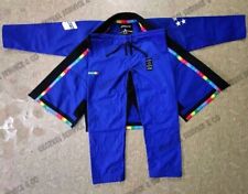 Blue Brazilian jiu jitsu Kimono with high quality material and Black Contrast A1, used for sale  Shipping to South Africa