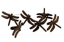 Conjunto de 6 anéis de guardanapo libélula píer 1 ferro fundido rústico 23/4" L x 31/2" L 11/2" comprar usado  Enviando para Brazil