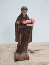 Estatueta de cerâmica vintage Santo Antônio 8" resina batismo religioso comprar usado  Enviando para Brazil