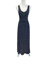 Vestido maxi Anthropology Puella feminino tamanho pequeno listrado azul marinho branco gola redonda comprar usado  Enviando para Brazil