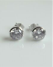 CLEAR CZ 5mm ROUND CUT 1.75ct STERLING SILVER STUD EARRINGS NEW DIAMONIQUE QVC for sale  SHREWSBURY