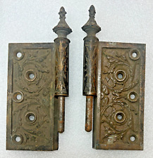 2 placas antigas de dobradiça de porta de ferro fundido ornamentada de 1876 comprar usado  Enviando para Brazil