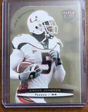 2003 Fleet Ultra Football Andre Johnson *GOLD MEDALLION RC!! for sale  Shipping to South Africa