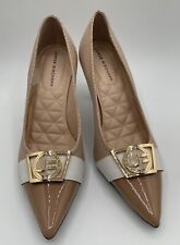 Sapatos de Salto Jorge Bischoff BRASIL Couro Marrom Pele de Cobra Gold Bling!!Tamanho 39 EUA 8, usado comprar usado  Enviando para Brazil